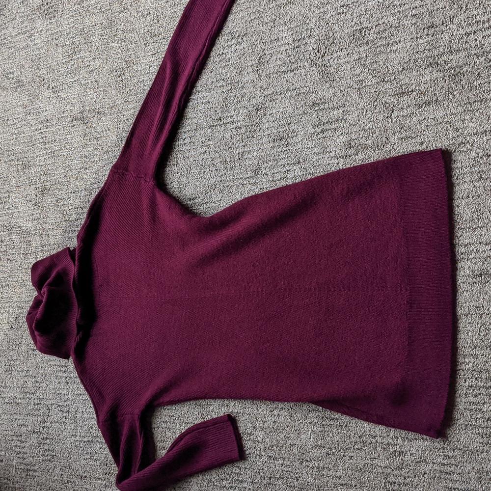 Lulu's burgundy red wine sweater dress